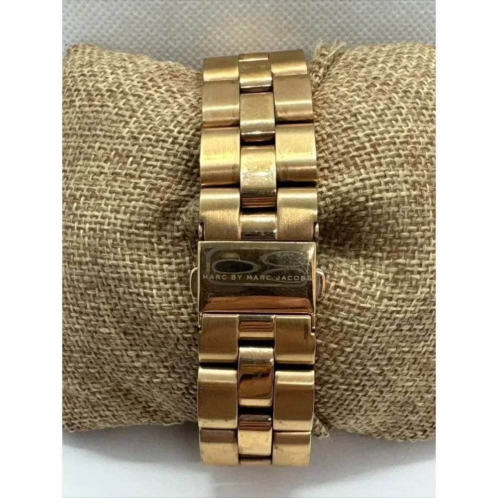 Marc Jacobs Blade MBM3102 Women's Stainless Steel Analog Gold Dial Watch JNA738